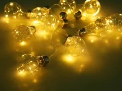 Solar LED Outdoor Lichterkette mit 10 Glühbirnen, 2 Lichtmodi, Länge 3,8 Meter