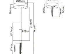 Solarleuchte mit abnehmbaren Erdspieß, auch zur Wandmontage geeignet Ø15cm