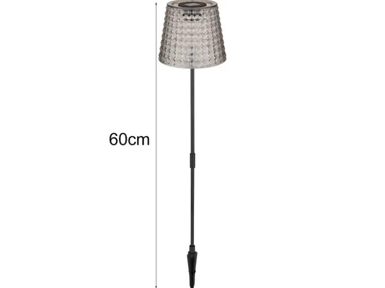 Solarleuchten Set: 2er Sets Tischleuchten & Erdspießleuchten Rauchfarbig