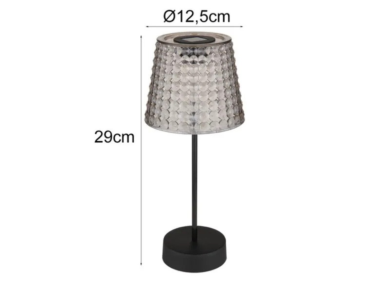 Solarleuchten Set: 2er Sets Tischleuchten & Erdspießleuchten Rauchfarbig