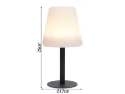 Solar Tischleuchte Outdoor, per USB & Solar aufladbar, Höhe 25cm