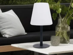 Solar Tischleuchte Outdoor, per USB & Solar aufladbar, Höhe 25cm