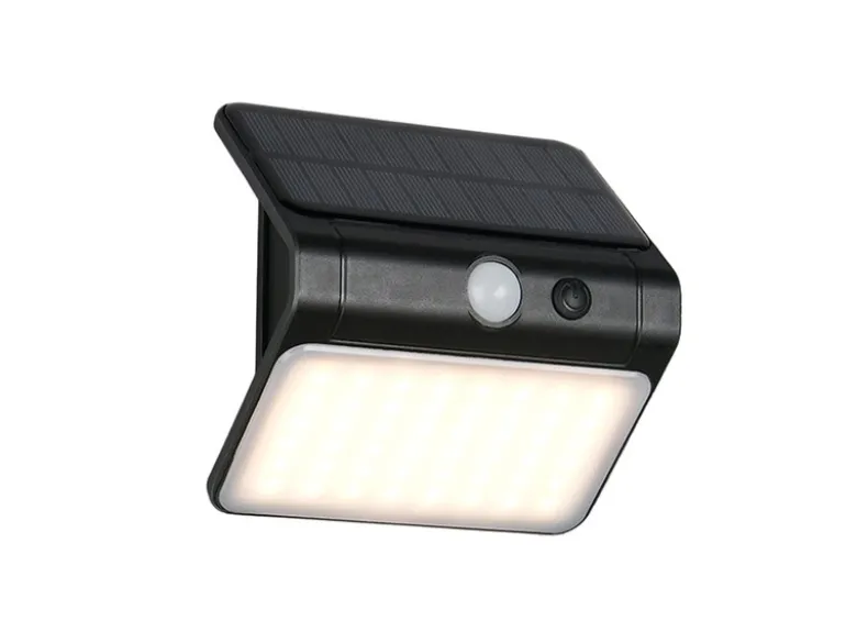 Solar Wandleuchte OLINDA außen mit Bewegungsmelder, Breite 12cm