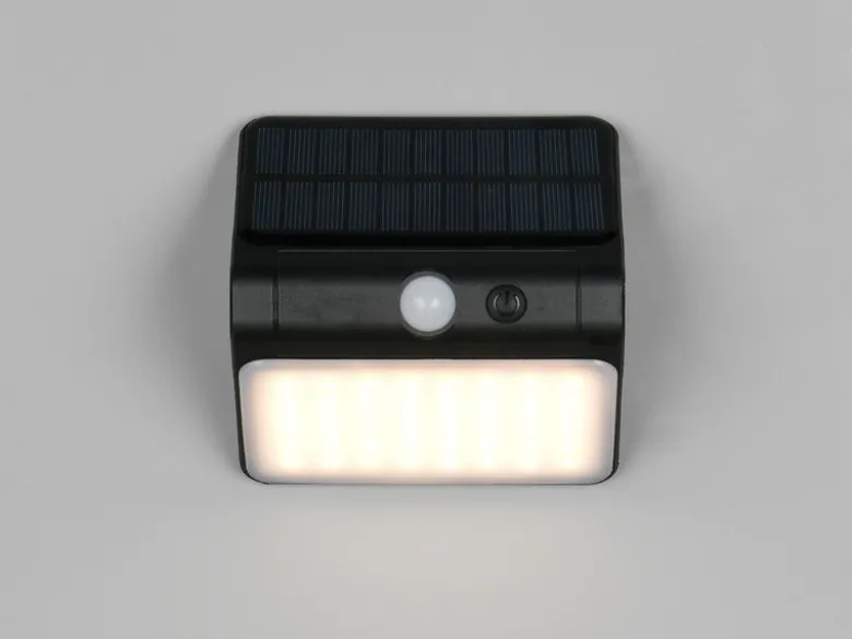 Solar Wandleuchte OLINDA außen mit Bewegungsmelder, Breite 12cm