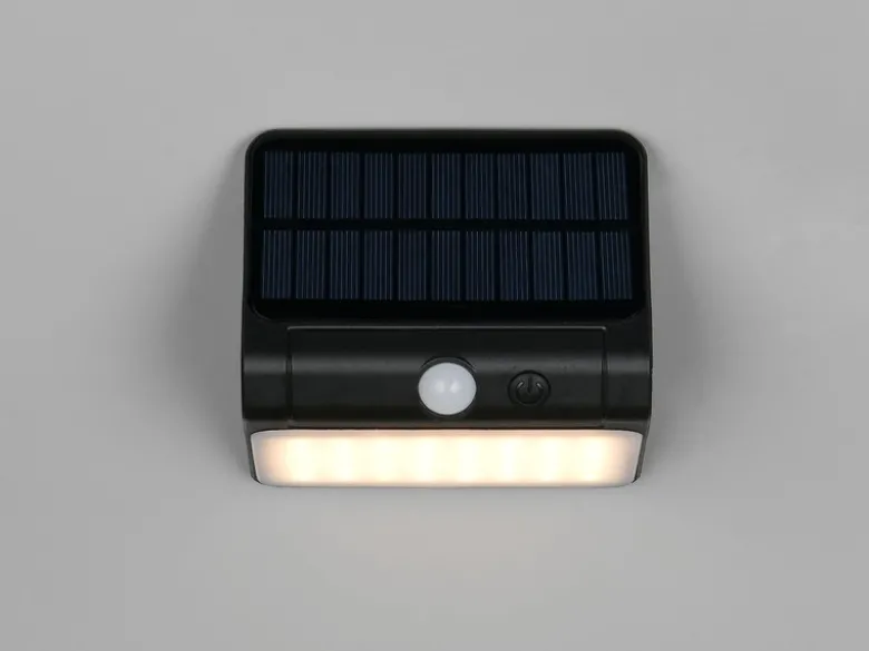 Solar Wandleuchte OLINDA außen mit Bewegungsmelder, Breite 12cm