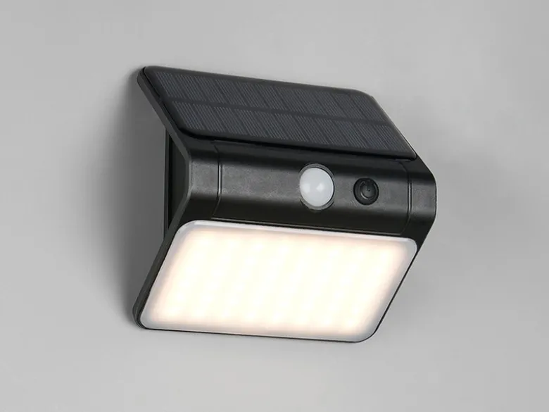Solar Wandleuchte OLINDA außen mit Bewegungsmelder, Breite 12cm