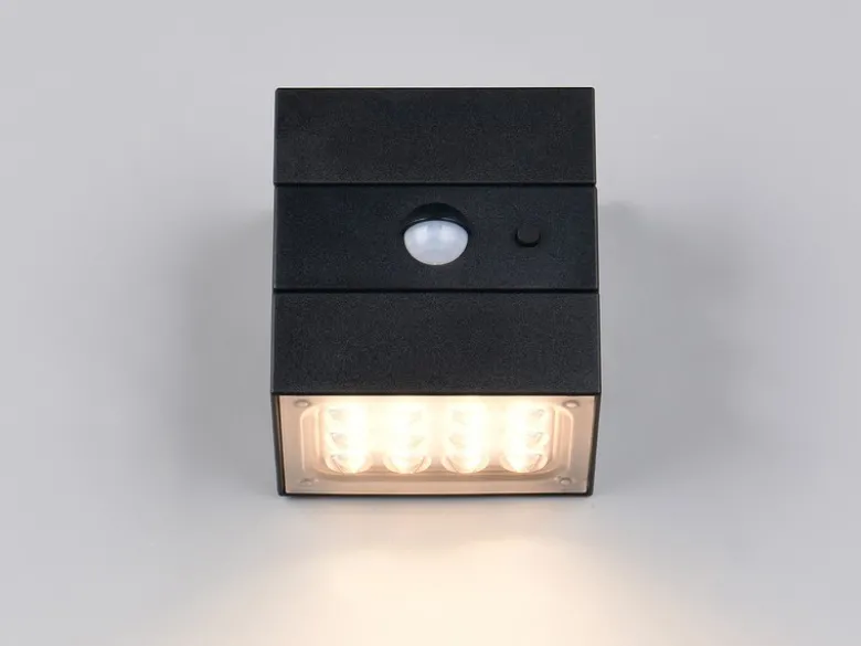 Solar Wandleuchte TALCA außen mit Bewegungsmelder, Licht drehbar, IP65, B: 9cm