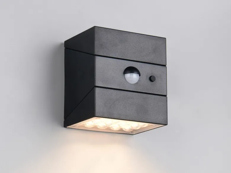 Solar Wandleuchte TALCA außen mit Bewegungsmelder, Licht drehbar, IP65, B: 9cm