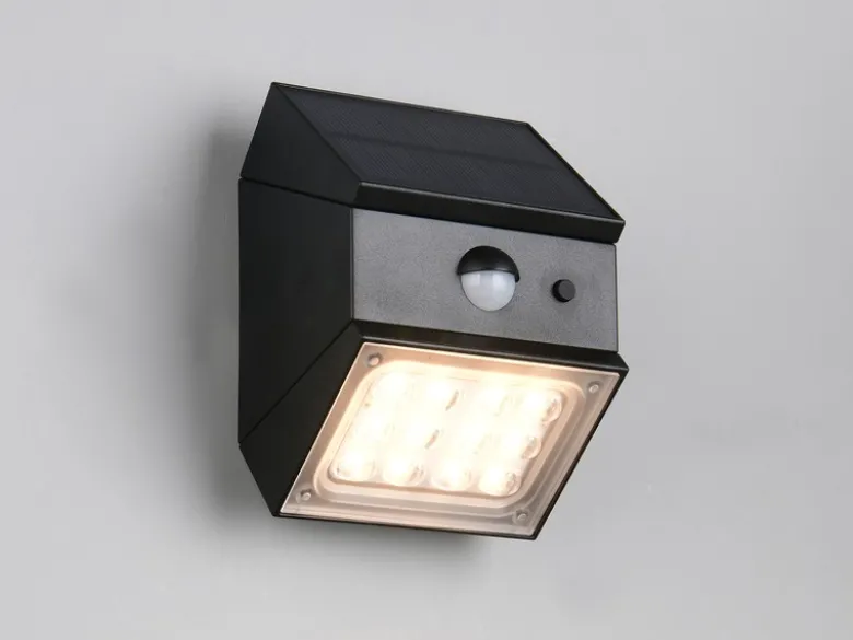 Solar Wandleuchte TALCA außen mit Bewegungsmelder, Licht drehbar, IP65, B: 9cm