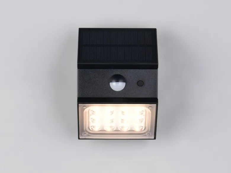 Solar Wandleuchte TALCA außen mit Bewegungsmelder, Licht drehbar, IP65, B: 9cm