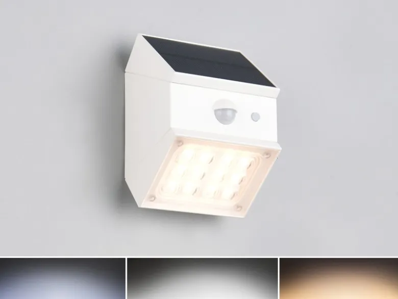 Solar Wandleuchte TALCA außen mit Bewegungsmelder, Licht drehbar, IP65, B: 9cm