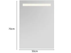 Spiegel mit LED Beleuchtung Bad Wandspiegel TABEA rechteckig 50x70cm