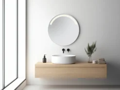 Spiegel mit LED Beleuchtung Bad Wandspiegel AGATHA rund Ø 60cm