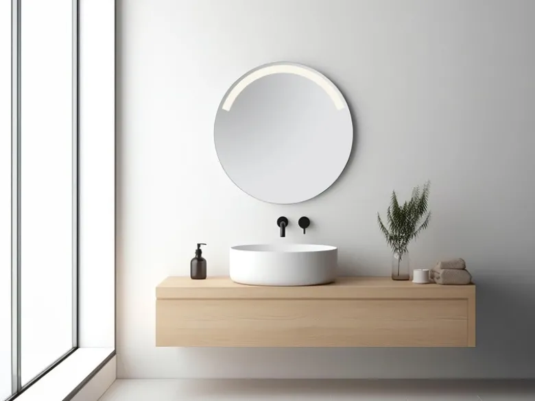 Spiegel mit LED Beleuchtung Bad Wandspiegel AGATHA rund Ø 60cm