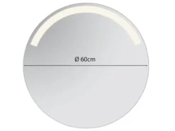 Spiegel mit LED Beleuchtung Bad Wandspiegel AGATHA rund Ø 60cm