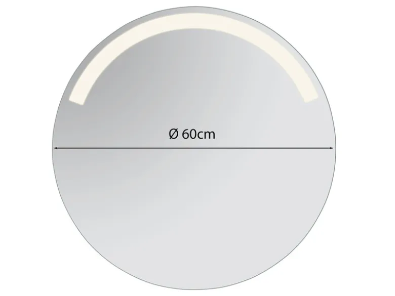 Spiegel mit LED Beleuchtung Bad Wandspiegel AGATHA rund Ø 60cm