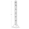 Sprudelnde Farbwechsel LED Lichtsäule MENDOZA Wassersäule mit Deko Fischen 120cm