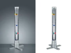 Sprudelnde Farbwechsel LED Lichtsäule MOTION Wassersäule & Deko Fischen H. 61cm