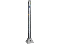 Sprudelnde Farbwechsel LED Lichtsäule MOTION Wassersäule & Deko Fischen 130cm