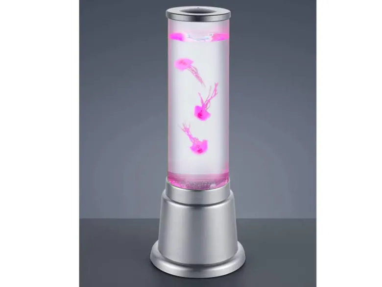 Sprudelnde Farbwechsel LED Lichtsäule JELLY Wassersäule & Deko Quallen H. 36cm