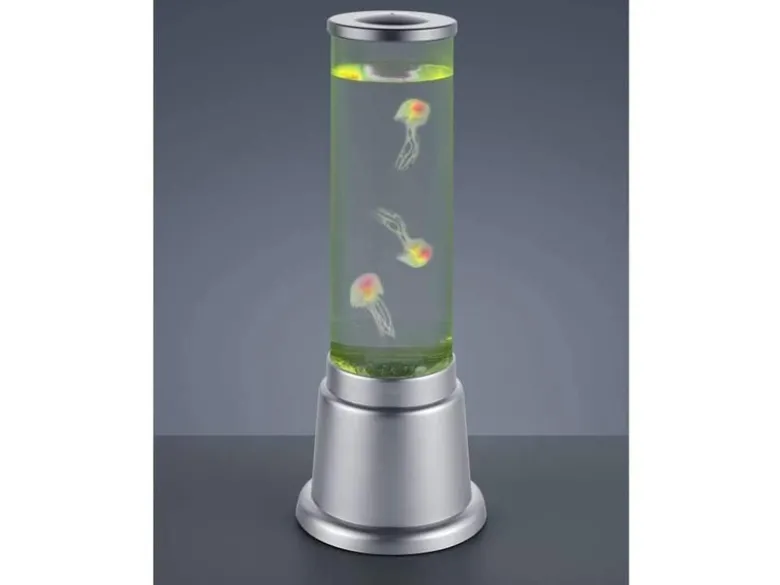 Sprudelnde Farbwechsel LED Lichtsäule JELLY Wassersäule & Deko Quallen H. 36cm