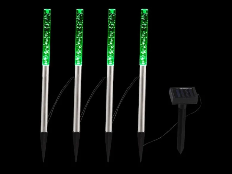 8 Stück LED Solarleuchten mit Erdspieß, Solar Gartenleuchten mit Farbwechsel