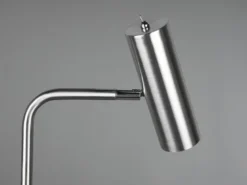 Stehlampe MARLEY in Silber matt, Spot schwenkbar, Höhe 151cm