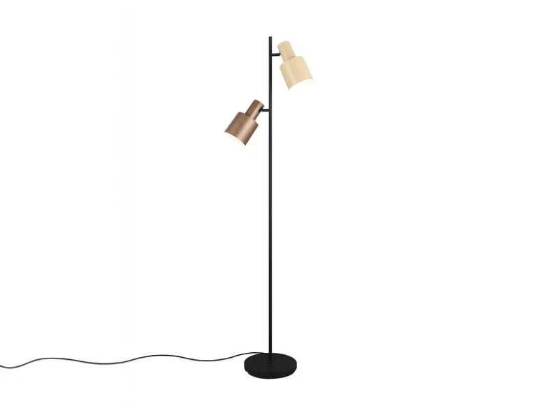 Stehleuchte AGUDO mit 2 schwenkbaren farbigen Spots, Höhe 161cm