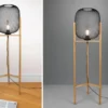 Stehleuchte CALIMERO Metall Gitterlampe Schwarz, Höhe 123cm