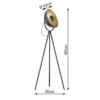 Stehleuchte CHEWY 1 flammig Metall Dreibein Schwarz/Gold 160cm