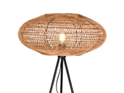 Stehleuchte HEDDA Dreibein mit Korbgeflecht aus Sisal, Höhe 150cm