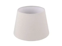 Stoff Lampenschirm NELDE Creme Weiß für E27 Tischlampen & Stehlampen, Ø 26cm