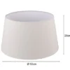Stoff Lampenschirm NELDE Creme Weiß für E27 Stehleuchten Gestelle, Ø 50cm groß