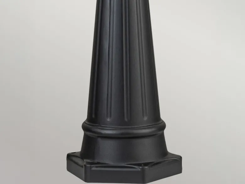 Straßenlaterne BAYVIEW im Landhausstil Aluminium Schwarz, Höhe 216cm