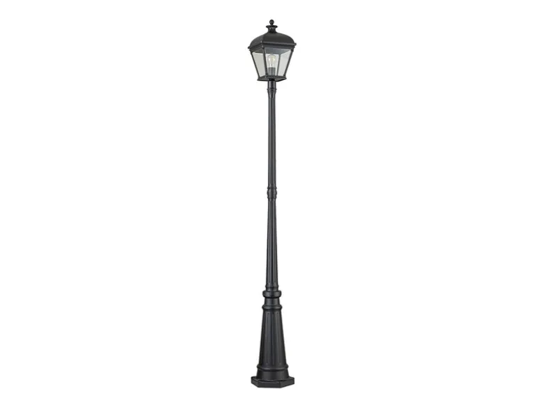 Straßenlaterne BAYVIEW im Landhausstil Aluminium Schwarz, Höhe 216cm