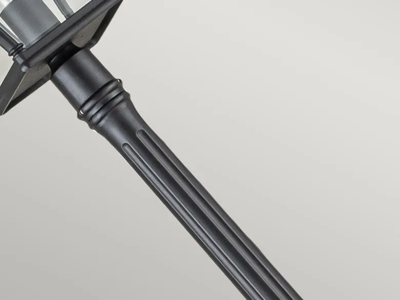 Straßenlaterne BAYVIEW im Landhausstil Aluminium Schwarz, Höhe 216cm