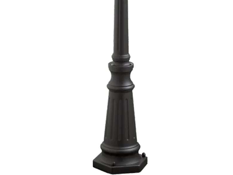 Straßenlaterne PARMA im Landhausstil, 3-flammig Schwarz, Höhe 218cm
