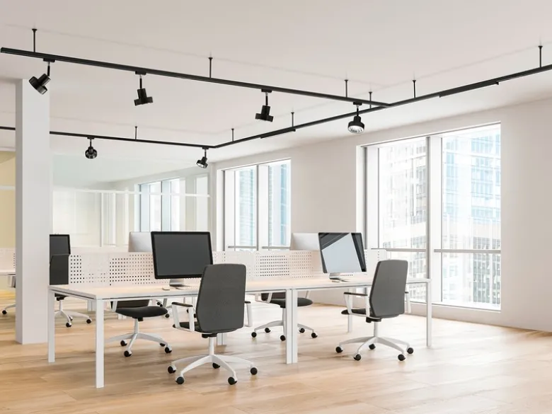 Strahler LEON in Schwarz für DUOline 2-Phasen Schienensystem