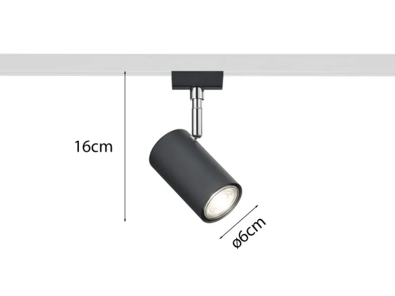 Strahler MARLEY Metall Schwarz für DUOline 2-Phasen Schienensystem