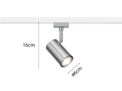 Strahler MARLEY Metall Silber für DUOline 2-Phasen Schienensystem