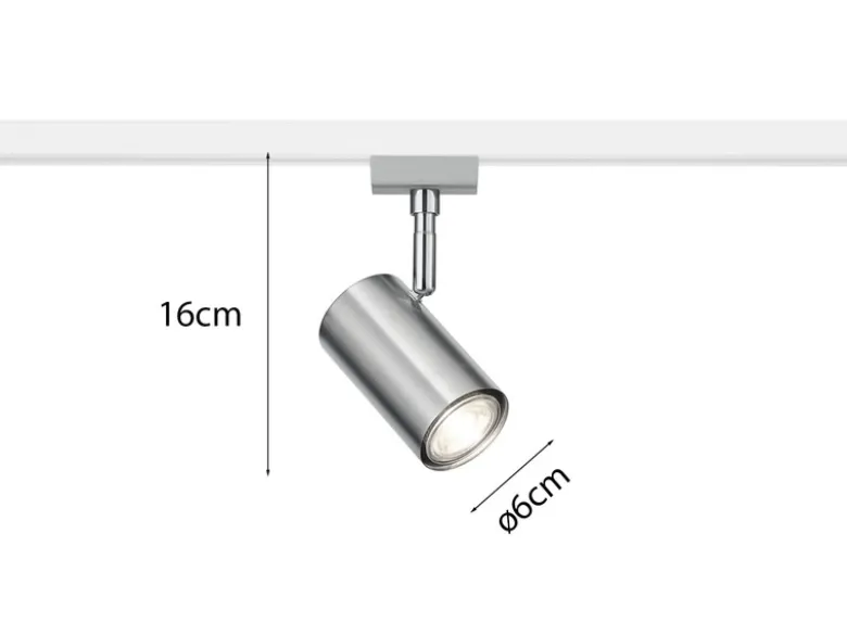 Strahler MARLEY Metall Silber für DUOline 2-Phasen Schienensystem