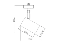 Strahler MARLEY Metall Silber für DUOline 2-Phasen Schienensystem