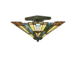 Tiffany Deckenleuchte Lampenschirm Bunt Ø 36cm mit E27 LED