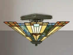 Tiffany Deckenleuchte Lampenschirm Bunt Ø 36cm mit E27 LED