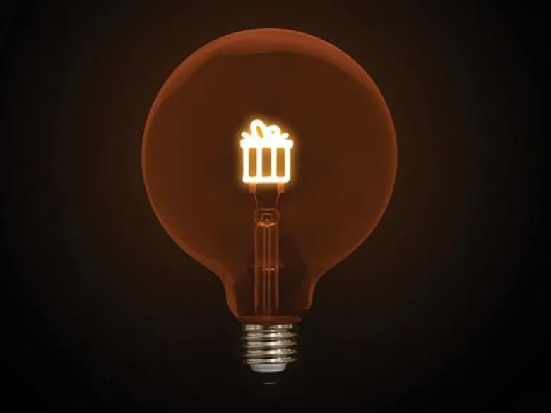 Tischlampe Beton Schwarz mit Deko LED Glühbirne Geschenk, Höhe 9cm