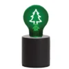 Tischlampe Beton Schwarz mit Deko LED Glühbirne Tannenbaum, Höhe 9cm