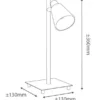 Tischlampe in weiß/chrom schwenkbar ANTONIO MIRO, Höhe 15cm