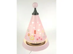 Tischlampe Kinderzimmer Carrousel projiziert süsse Herzen ins Kinderzimmer