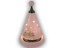 Tischlampe Kinderzimmer Carrousel projiziert süsse Herzen ins Kinderzimmer