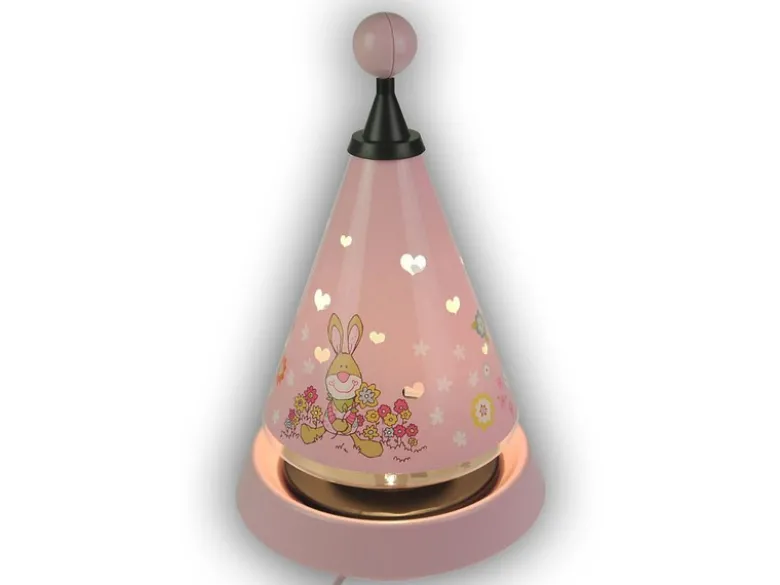 Tischlampe Kinderzimmer Carrousel projiziert süsse Herzen ins Kinderzimmer